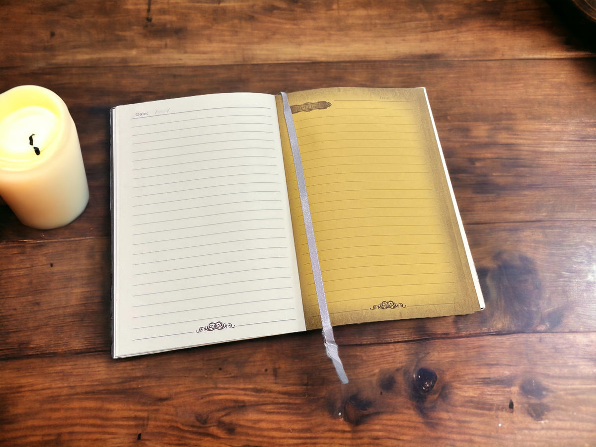 Rose Skull Embossed Notebook A5 Vintage Handmade Leather Journal Sketchbook