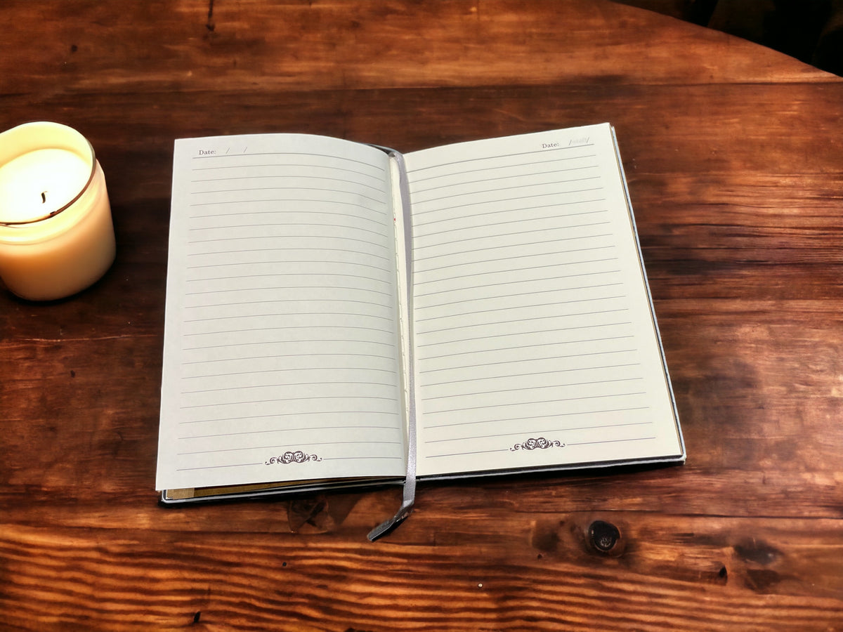 Rose Skull Embossed Notebook A5 Vintage Handmade Leather Journal Sketchbook