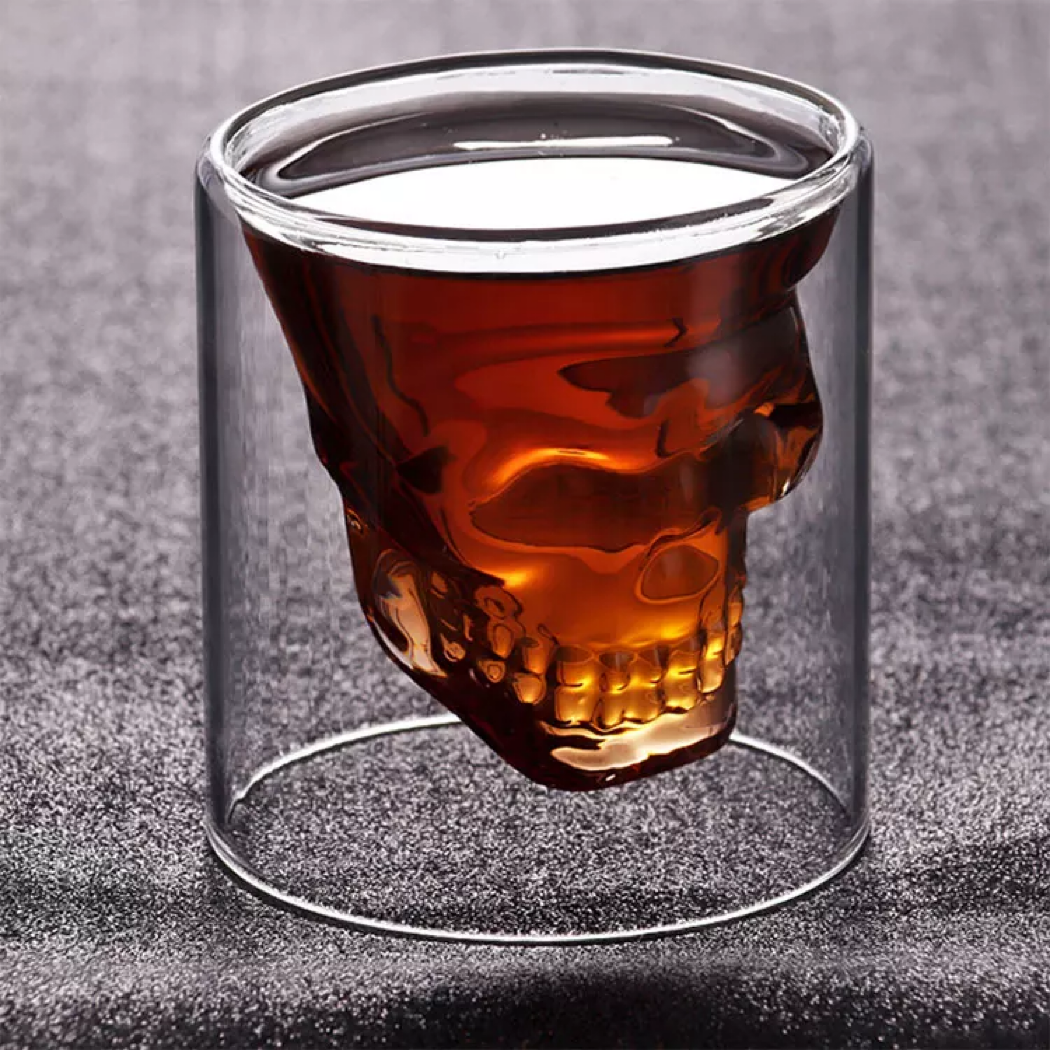 Skull Glass | 250ml | Floating Skull | BBQ Halloween Party
