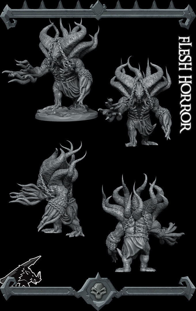 FLESH HORROR - Miniature | Dungeons and dragons | Cthulhu | Pathfinder | War Gaming