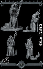 SERPENT WITCH - Miniature Model | All Sizes | Dungeons and Dragons | Pathfinder | Fantasy RPGs