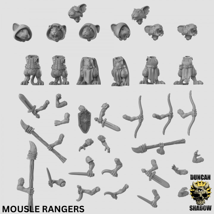 Woodland Animal Folk Multipart Kits - Resin Miniatures for DnD | Tabletop Gaming