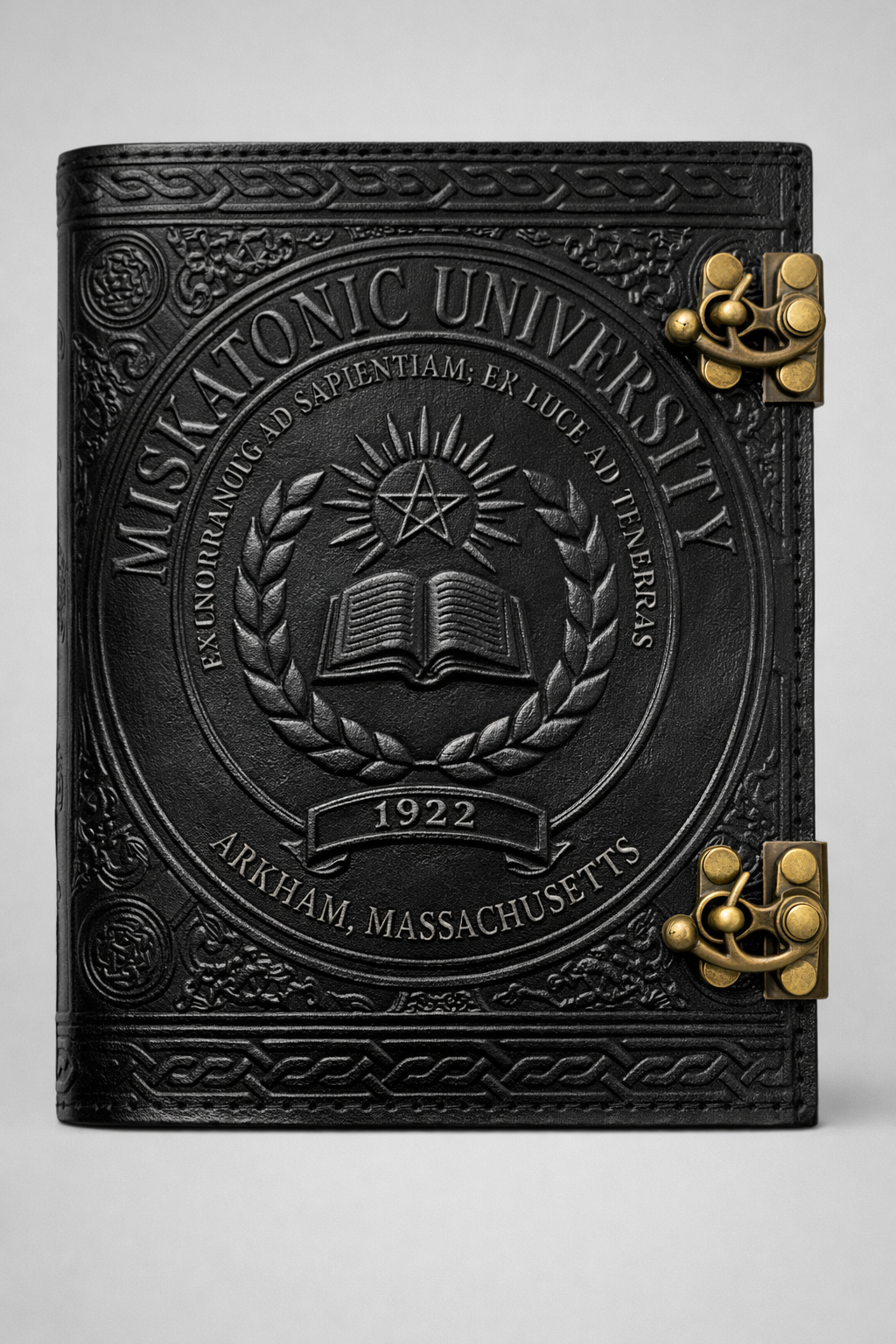 Miskatonic University Notebook Black Front