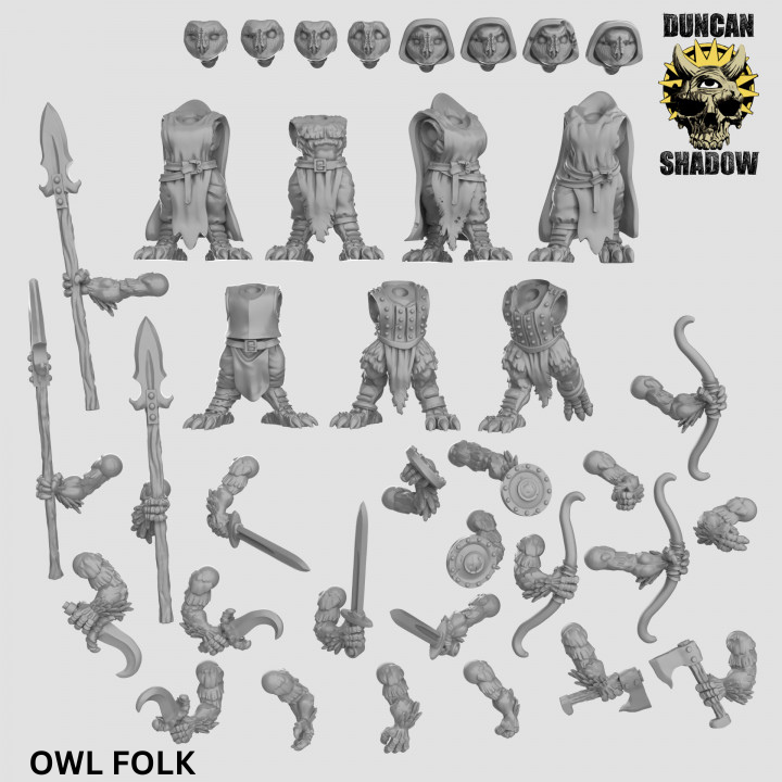 Woodland Animal Folk Multipart Kits - Resin Miniatures for DnD | Tabletop Gaming