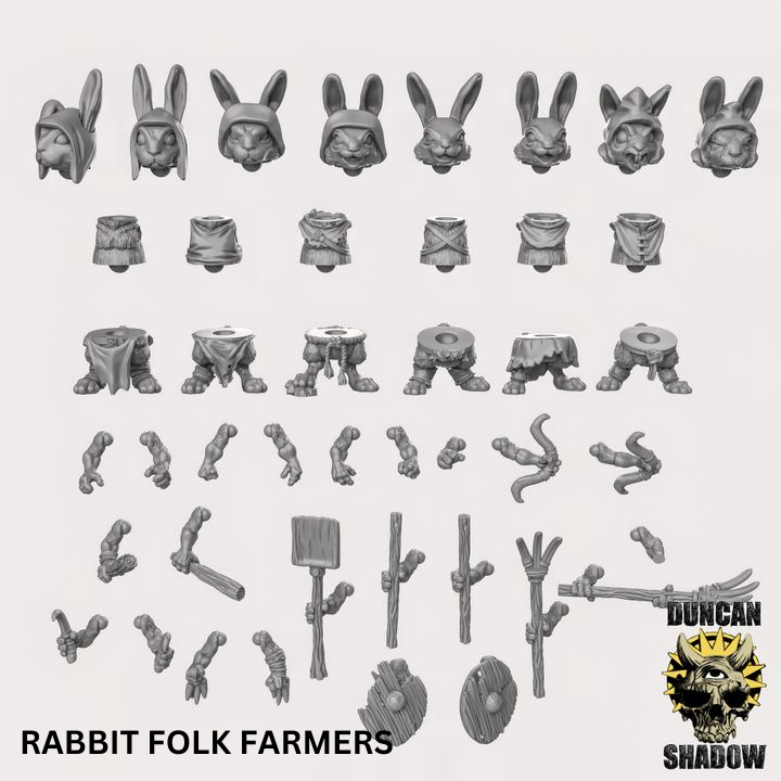 Woodland Animal Folk Multipart Kits - Resin Miniatures for DnD | Tabletop Gaming