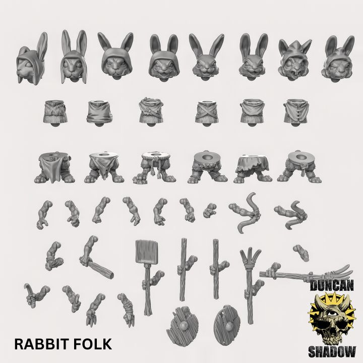 Woodland Animal Folk Multipart Kits - Resin Miniatures for DnD | Tabletop Gaming