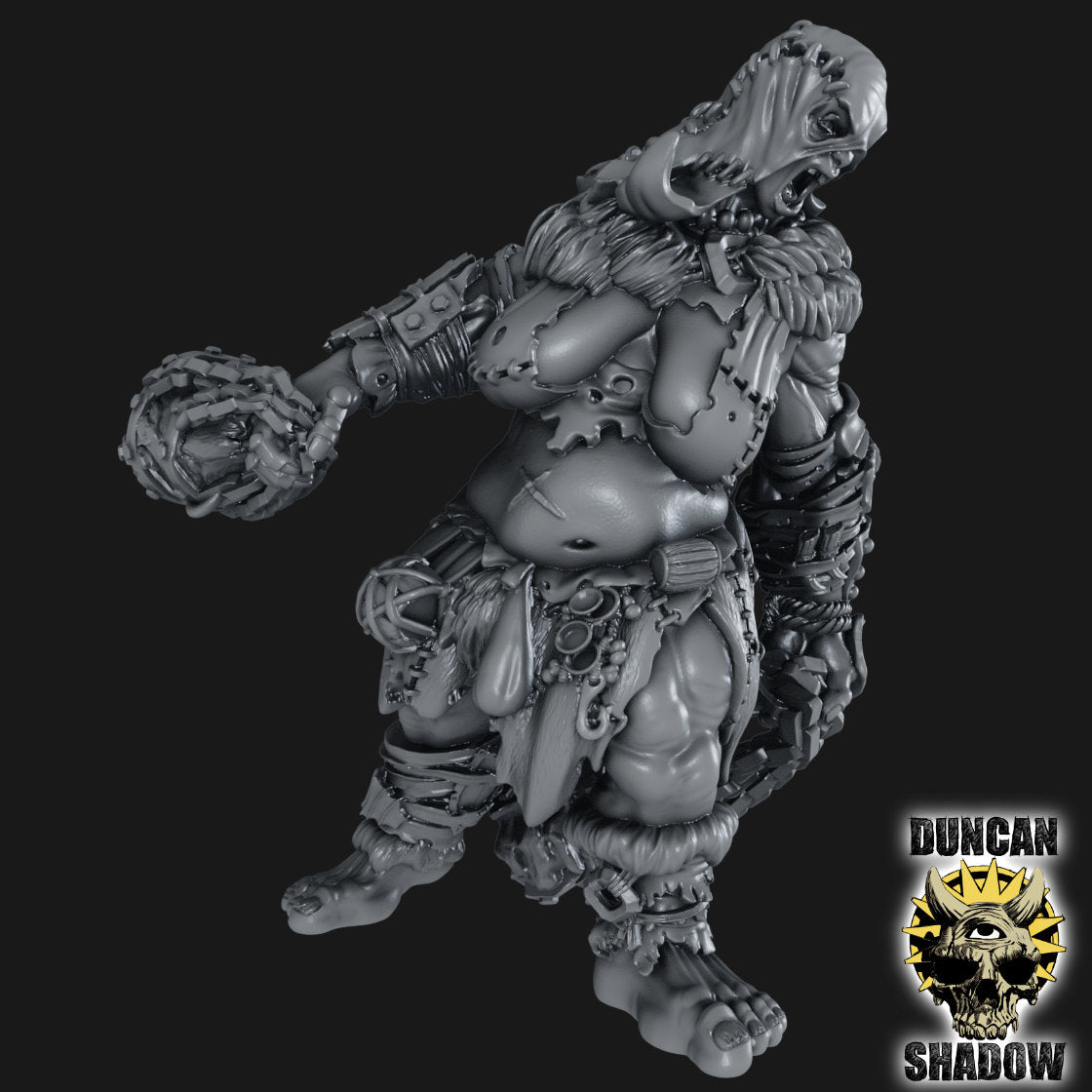 Female Titan With Rocks Resin Model for Dungeons & Dragons | Board RPG's