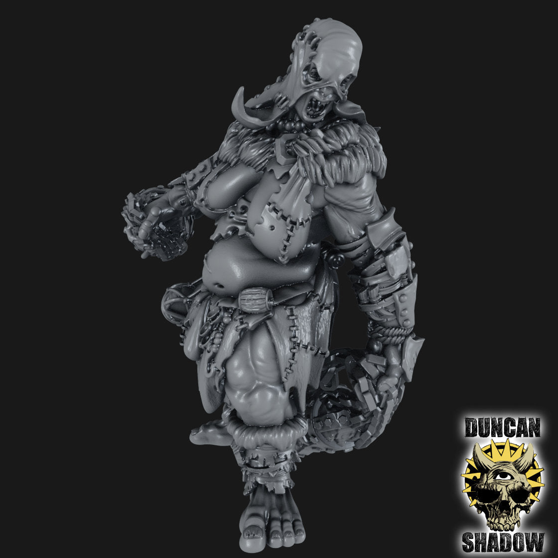 Female Titan With Rocks Resin Model for Dungeons & Dragons | Board RPG's