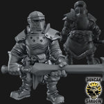 Holy Warriors with Great Swords Resin Miniature Models for DnD | Tabletop Gaming I Warhammer