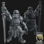 Holy Warriors with Great Swords Resin Miniature Models for DnD | Tabletop Gaming I Warhammer