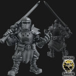 Holy Warriors with Great Swords Resin Miniature Models for DnD | Tabletop Gaming I Warhammer