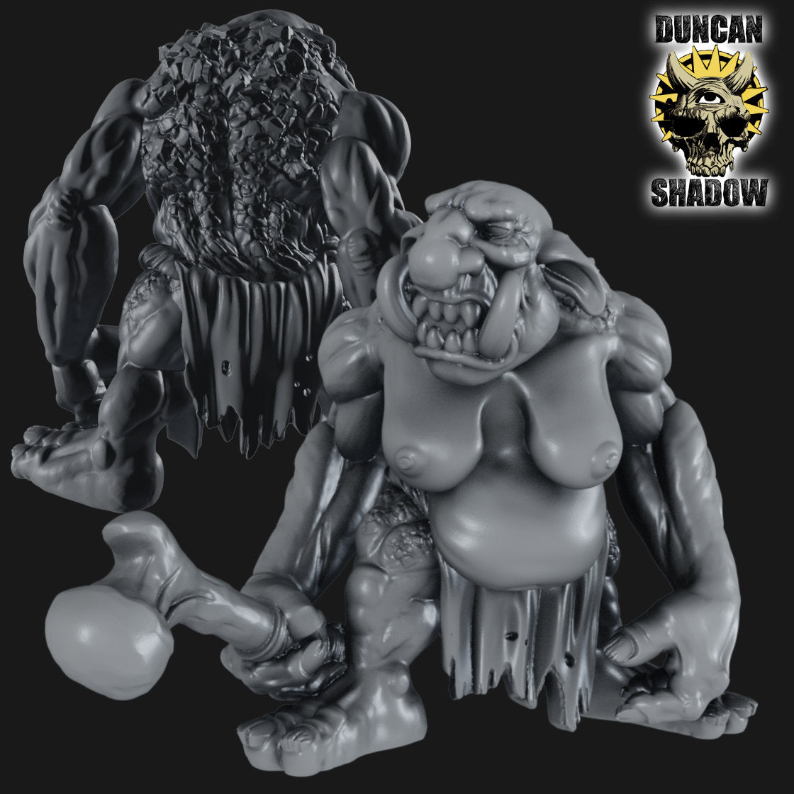 Female Stone Trolls Resin Miniature for DnD | Tabletop Gaming I Warhammer