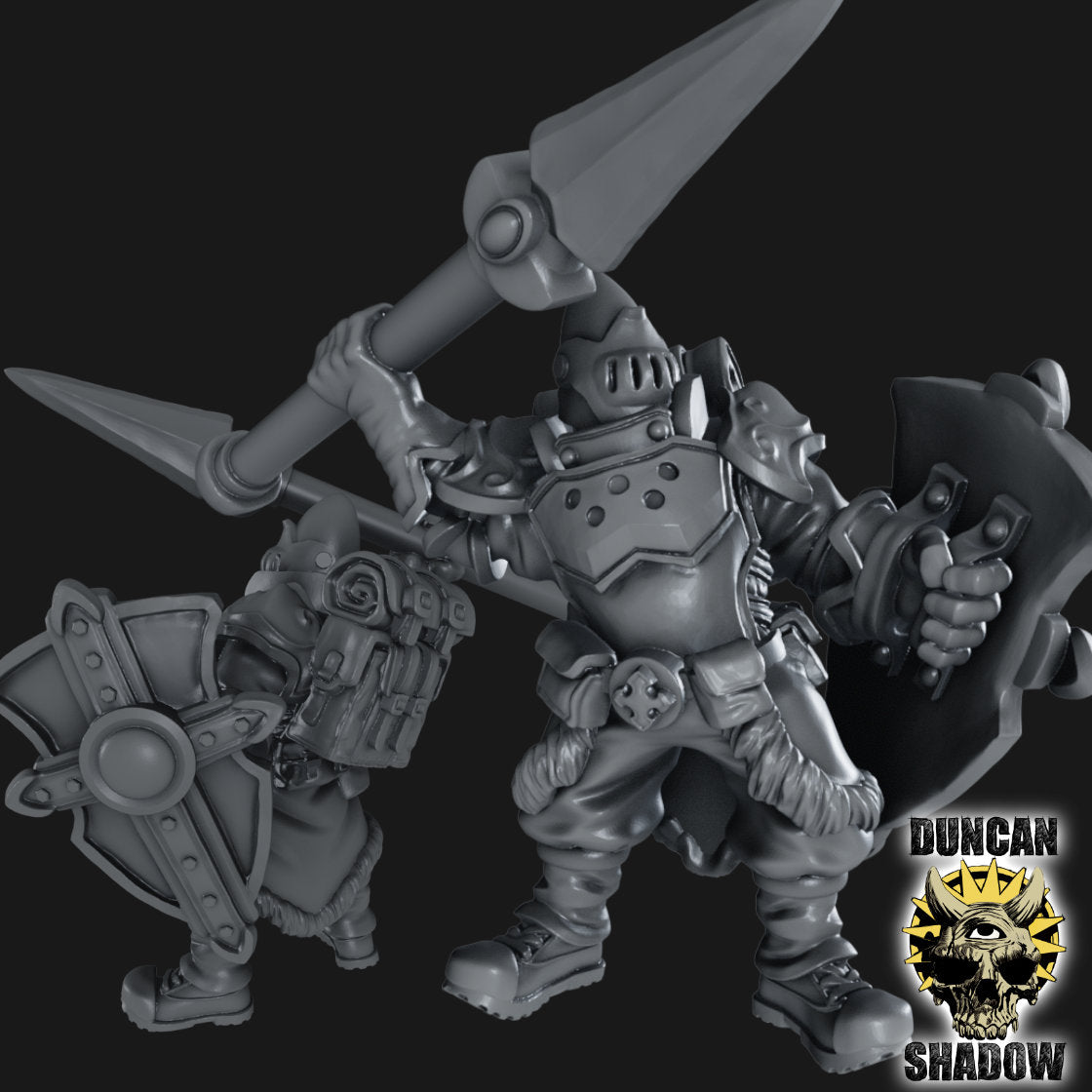 Holy Warriors with Spears Resin Miniature Models for DnD | Tabletop Gaming I Warhammer