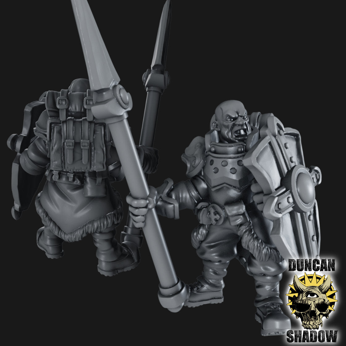 Holy Warriors with Spears Resin Miniature Models for DnD | Tabletop Gaming I Warhammer