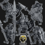 Holy Warriors with Spears Resin Miniature Models for DnD | Tabletop Gaming I Warhammer