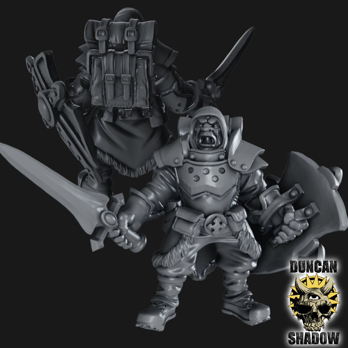 Holy Warriors with Swords and Shields Resin Miniature Models for DnD | Tabletop Gaming I Warhammer