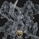 Holy Warriors with Swords and Shields Resin Miniature Models for DnD | Tabletop Gaming I Warhammer
