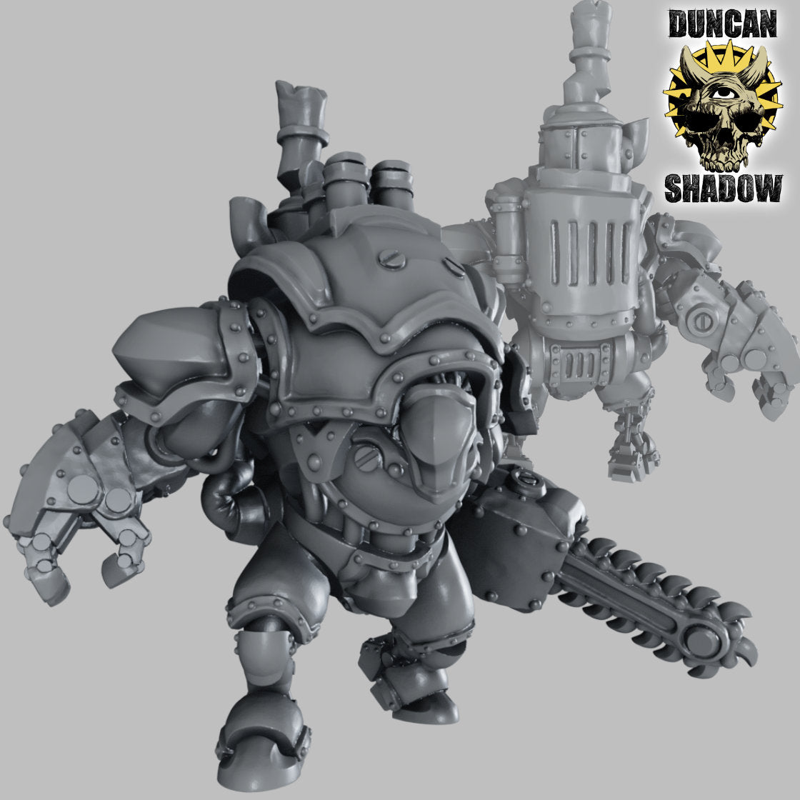 Holy Golem with Chain Saw Resin Model for Dungeons & Dragons | Board RPGs I War Gaming