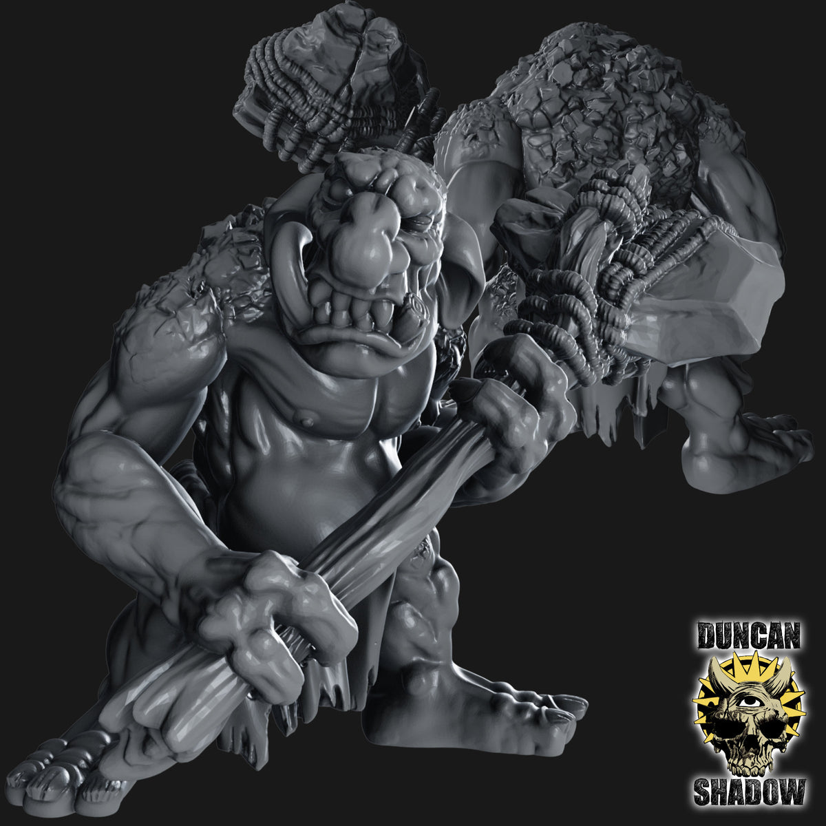 Stone Trolls With Great Weapons Resin Miniatures for DnD | Tabletop Gaming I Warhammer