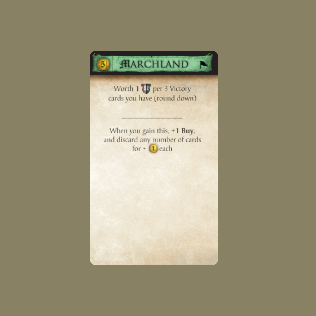 Dominion - MARCHLAND - Game Card Dividers - High Quality Printed Cards