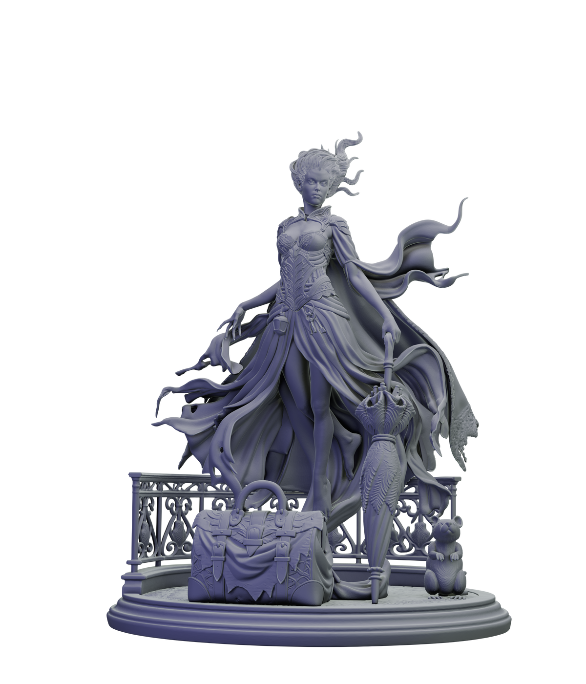 Carmilla Voss, The Crimson Widow – Premium Gothic Vampire Display Model | Ultra‑Detail 3D Printed Resin Figure