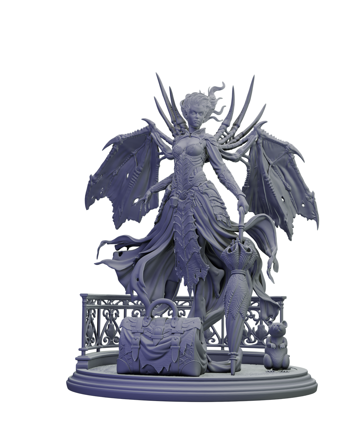 Carmilla Voss, The Crimson Widow – Premium Gothic Vampire Display Model | Ultra‑Detail 3D Printed Resin Figure