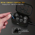 Light Up Rechargeable Dice Set For Dungeons and Dragons with USB Charging box