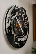 12" Dungeons & Dragons Themed Vinyl RecordClock I With or Without Backlights