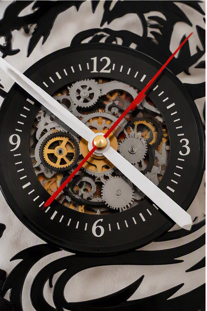 12" Dungeons & Dragons Themed Vinyl RecordClock I With or Without Backlights