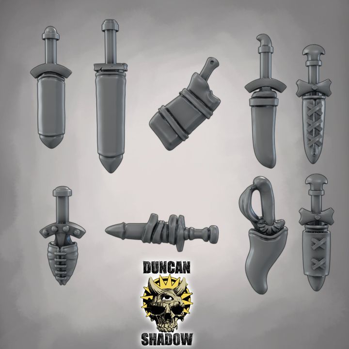 Daggers Kit Bashing parts - Resin Mini | DnD & Tabletop | 28mm