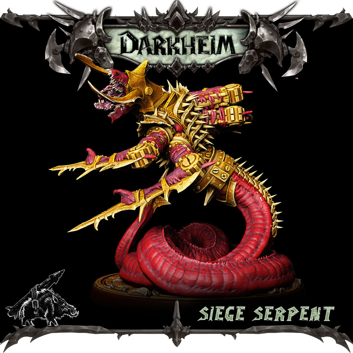 SIEGE SERPENT - RPG DARKHEIM COLLECTION | Dungeons and Dragons | Pathfinder | Epic Miniatures l 3D Printed Resin Miniatures l Grimdark
