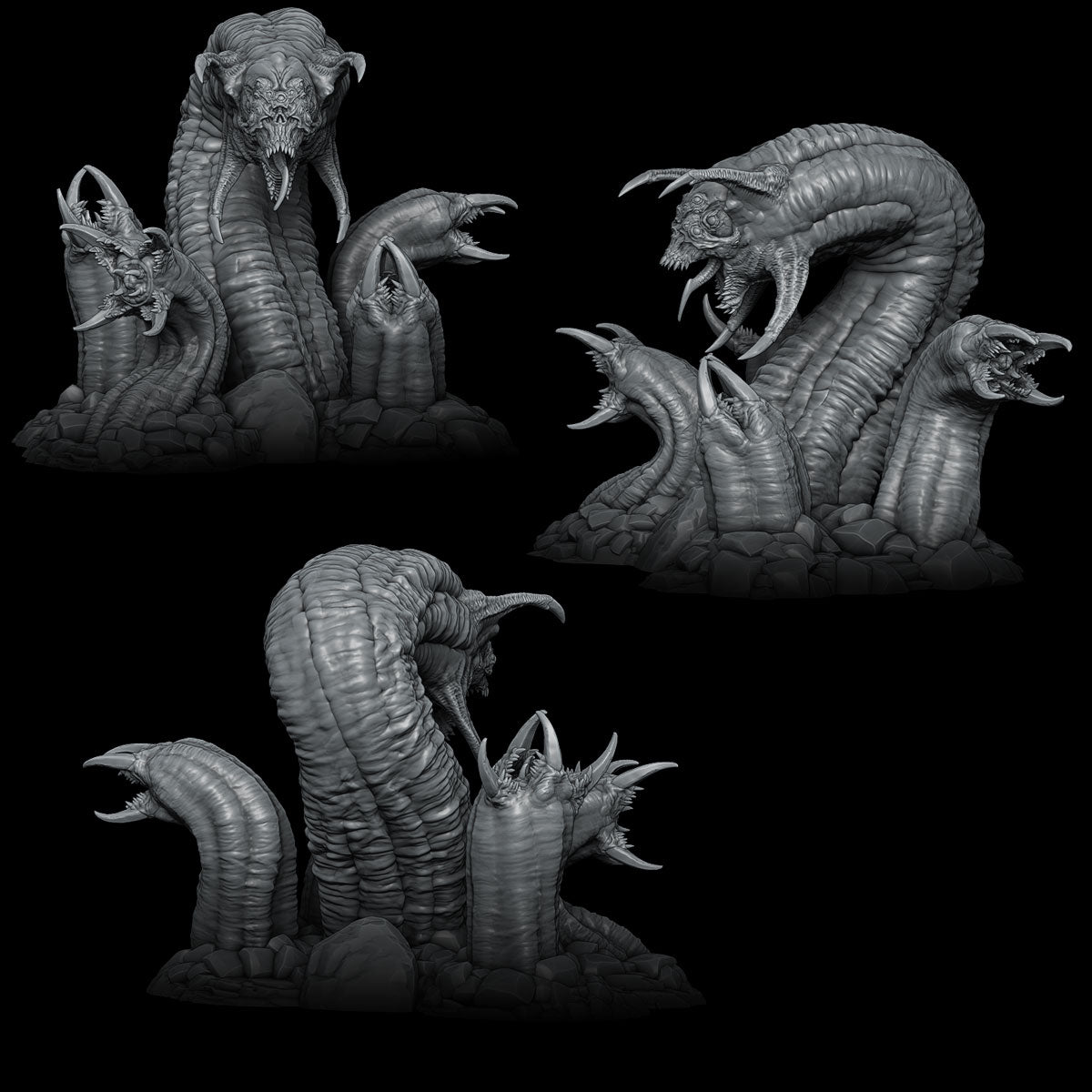 NIGHTMARE HYDRA - 3D Miniature Model | Dungeons and Dragons | Pathfinder | RPG