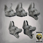 Doberman head set - Resin Mini | DnD & Tabletop | 28mm