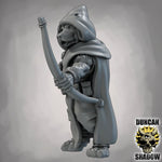 Dog Folk Rangers with Bows - Resin Mini | DnD & Tabletop | 28mm