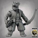 Dog Folk Rangers with Bows - Resin Mini | DnD & Tabletop | 28mm