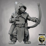 Dog Folk Rangers with Bows - Resin Mini | DnD & Tabletop | 28mm