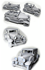 High Speed Horror - 1930's Vehicles/Cars Diorama: RPG & Tabletop Board Games