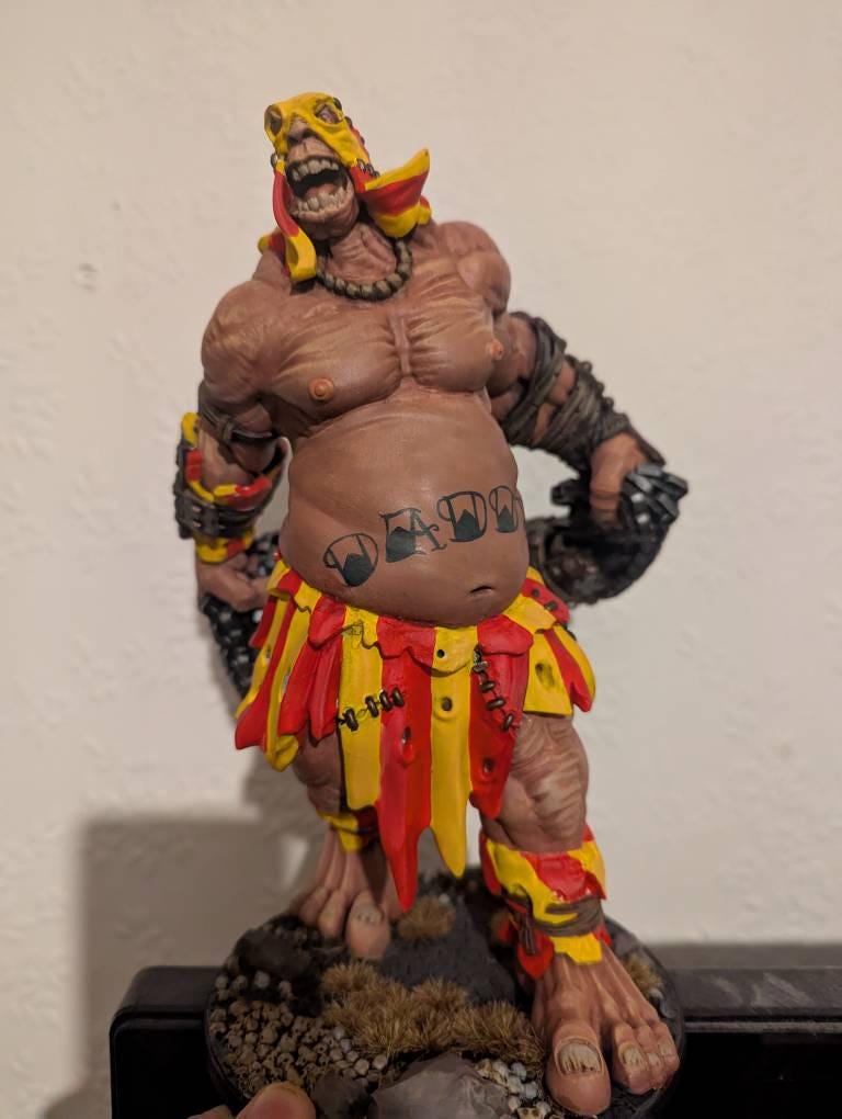 Titan with Flails - 6 or 8 Inch Tall Resin Model for Dungeons n Dragons & Board RPGs