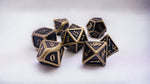 DICEAntique Bronze Metal PolyhedralSet of 7 DnD Dice and Tumbler