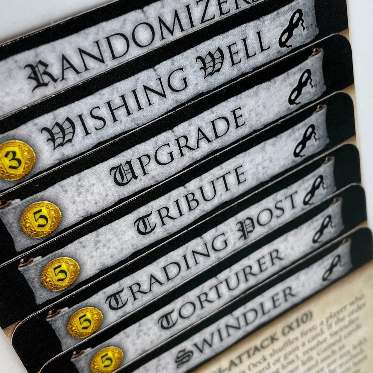 Dominion - INTRIGUE- Game Card Dividers - High Quality Printed Cards