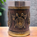 Viking Tankard Norse Odin Thor Mjolnir Drinking Mug Beer Stein 20oz / 600ml