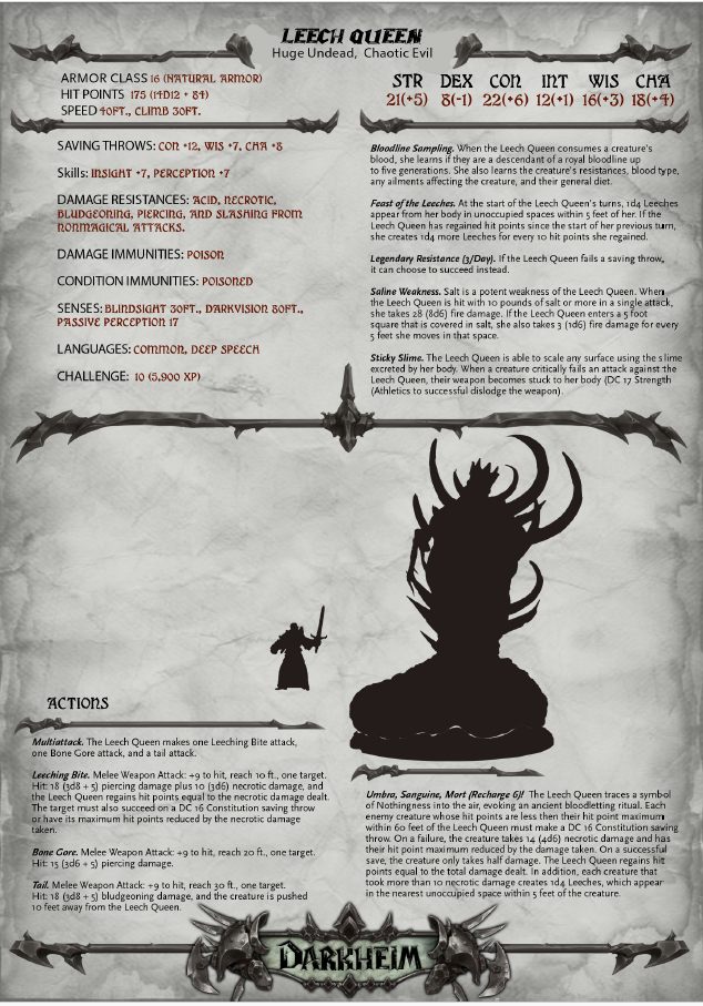 LEECH QUEEN - RPG DARKHEIM COLLECTION | Dungeons and Dragons | Pathfinder | Epic Miniatures l 3D Printed Resin Miniatures l Grimdark