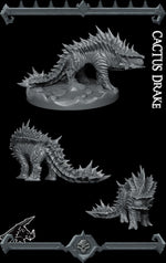 CACTUS DRAKE - Miniature | All Sizes | Dungeons and Dragons | Pathfinder | War Gaming