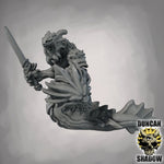 Merrow with Hand Weapons and Shields | DnD Miniature | 28mm