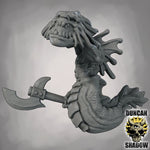 Merrow with Hand Weapons and Shields | DnD Miniature | 28mm