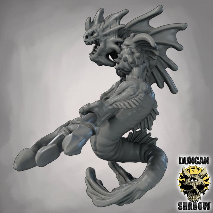 Merrow with Tridents - Resin Mini | DnD & Tabletop | 28mm