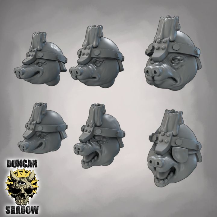 Mole Folk Miner heads - Kitbash Bits | Conversion Parts | 28mm