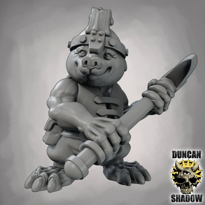 Mole Folk Miners - Resin Mini | DnD & Tabletop | 28mm
