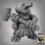 Mole Folk with Great Hammers - Resin Mini | DnD & Tabletop | 28mm