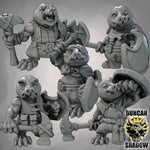Mole Folk with Hammer and Shields - Resin Mini | DnD & Tabletop | 28mm